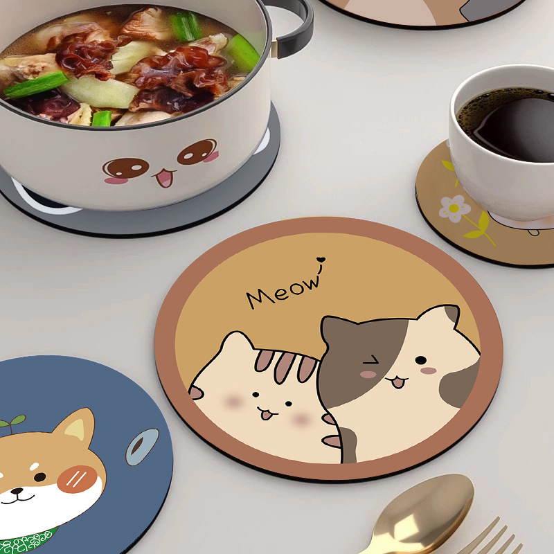 실리콘 티코스터 냄비받침·컵받침 식탁 사용